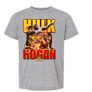 Gray Hulk Hogan Graphic T-Shirt